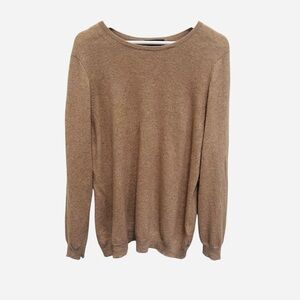 Charter Club 100% Cashmere Crew Neck Sweater 3X Camel Brown Long Sleeve